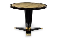 French Jansen Style Ebonized Center Table