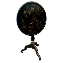 French, japanned Tilt Top Tripod Table C1910