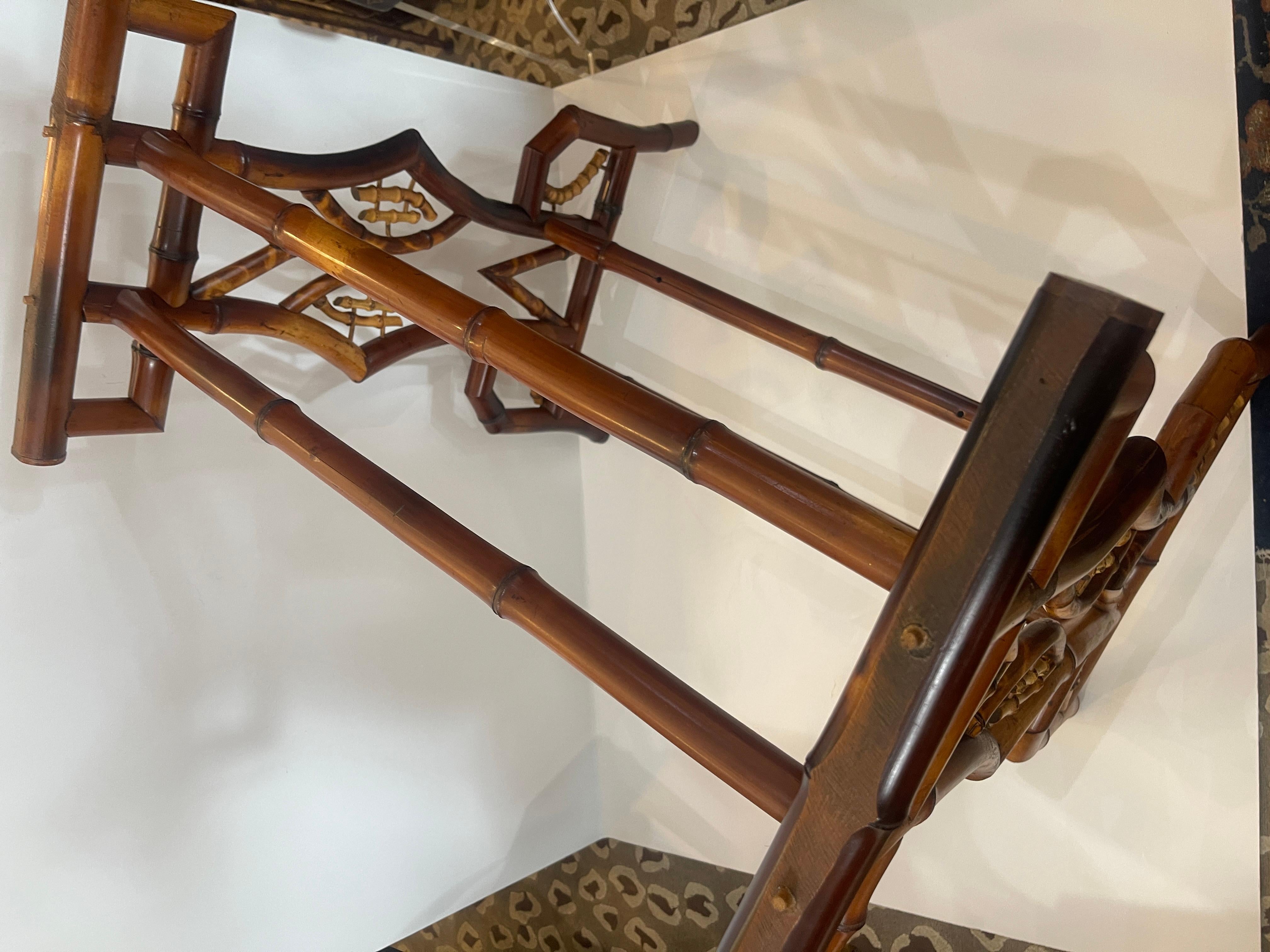 Japonisme français  Table à double plateau en bambou, C.1870-1890 en vente 1