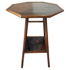 French Japonisme Bamboo & Lacquer Octagon  Side Table, 1880.