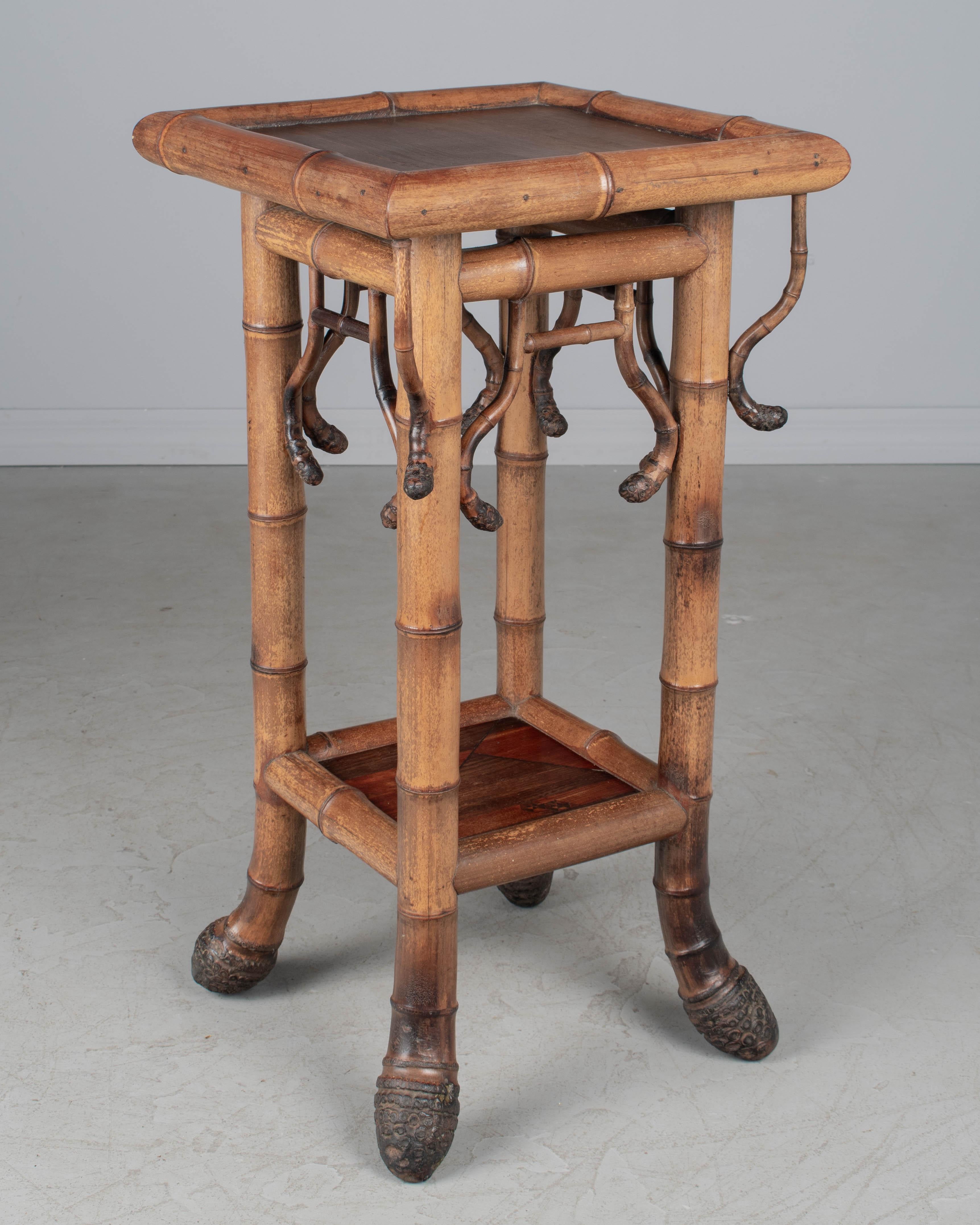 19th Century French Japonisme Bamboo Plant Stand For Sale