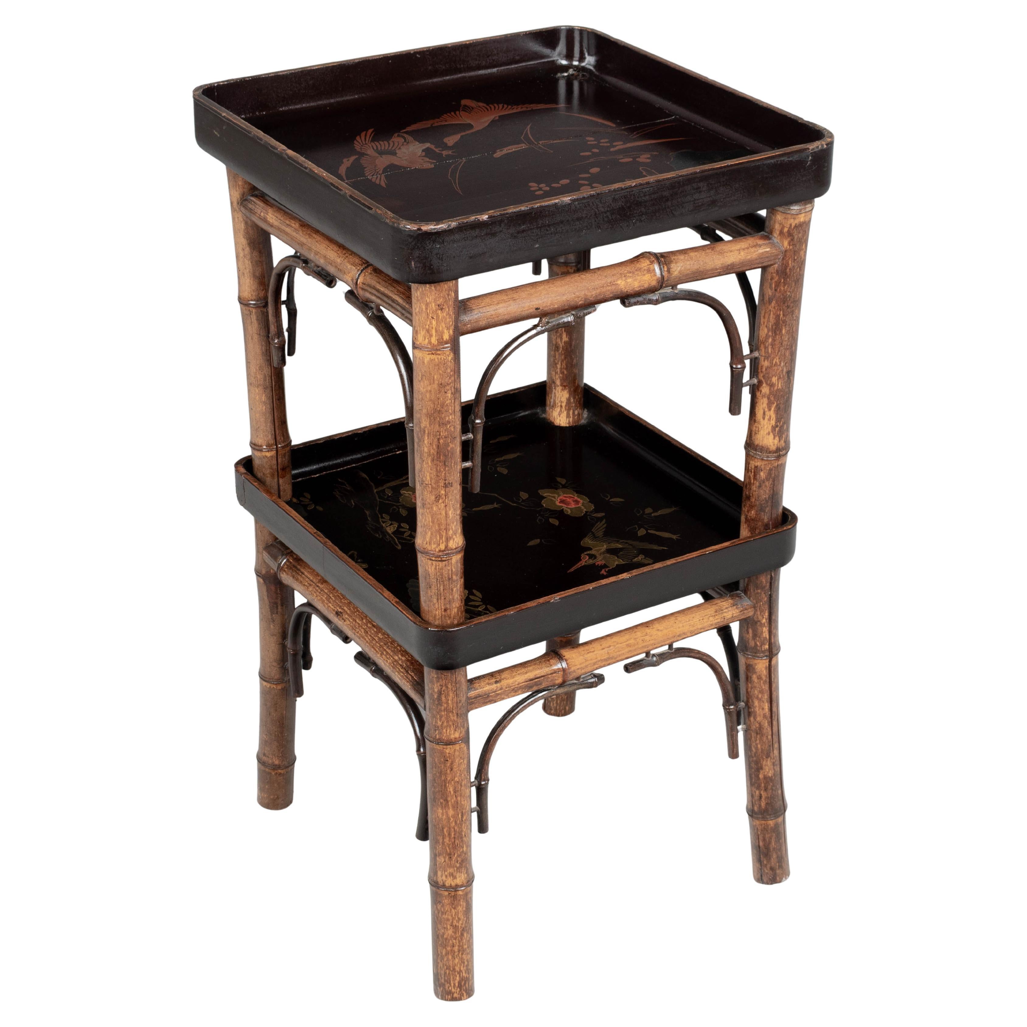 French Japonisme Bamboo Side Table