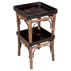 French Japonisme Bamboo Side Table