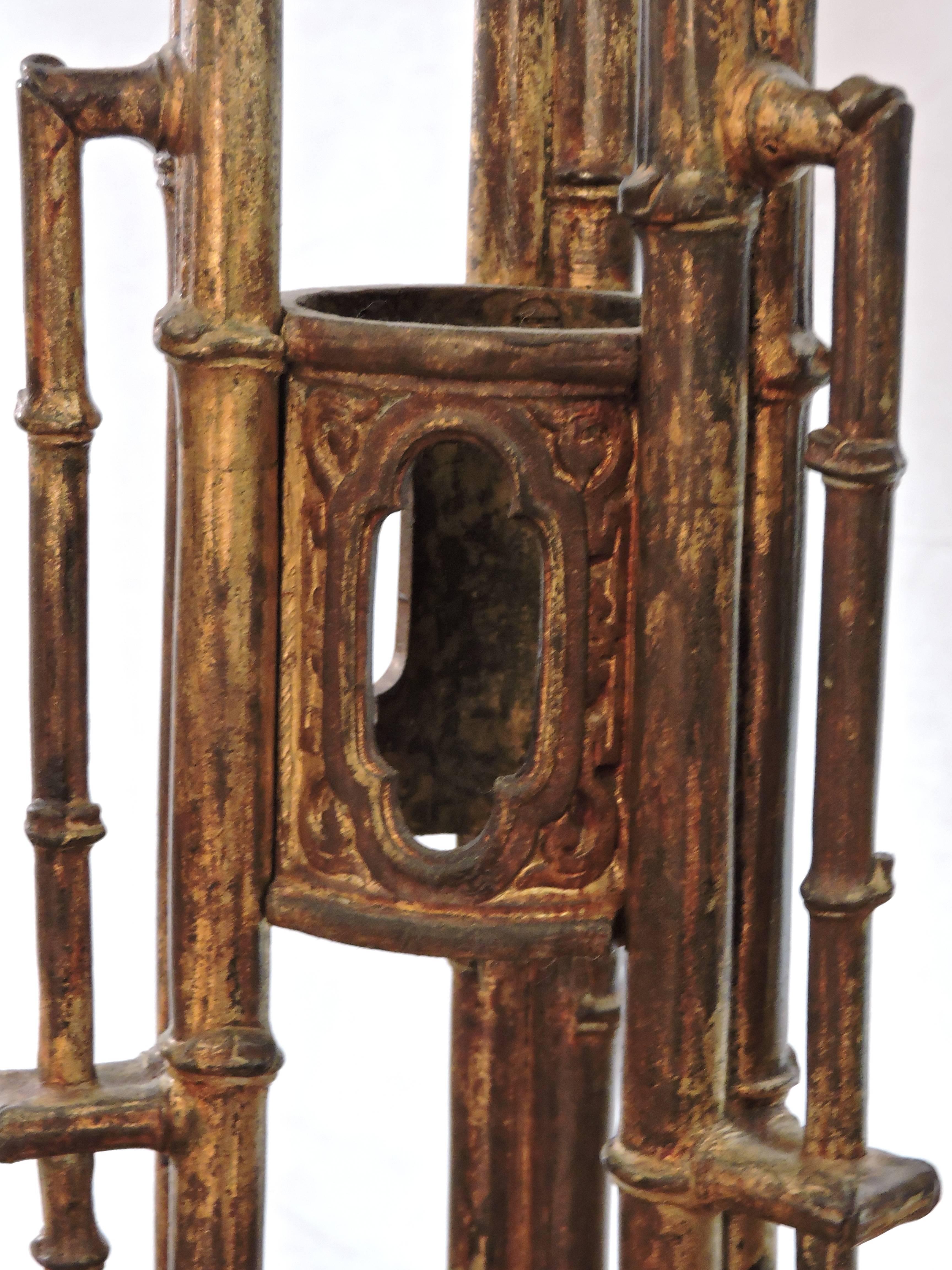 French Japonisme Lacquered Metal Jardinière on Ormolu Stand Signed Marnyhac For Sale 2
