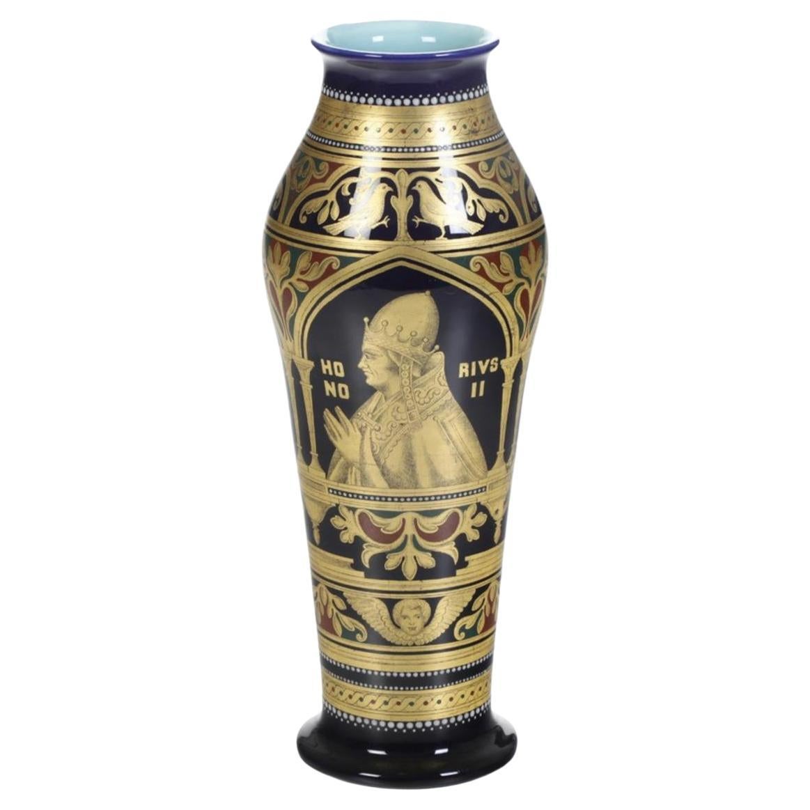 French Jar Sarreguemines Manufactory, early 20th century For Sale