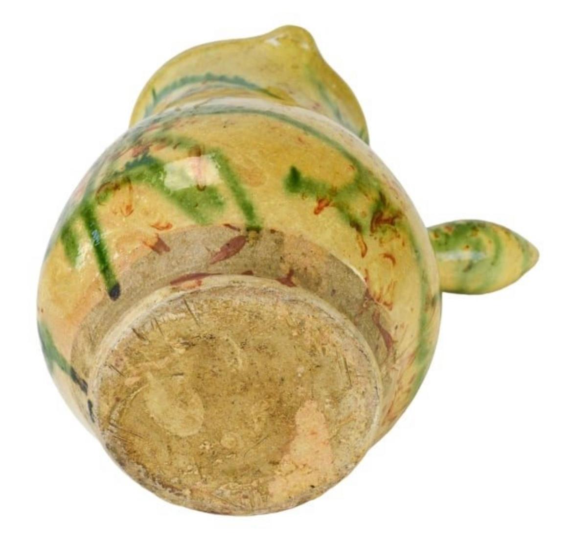 Terracotta French Jaspe Pitcher, 19th Century
