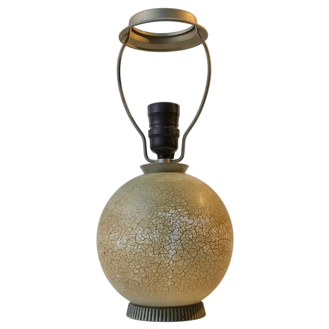 Craquel-Tischlampe im Stil von Jean Besnard, 1930er Jahre