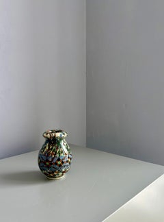 French Jean Gerbino for Vallauris Multicolored Mosaic Vase, 1960s