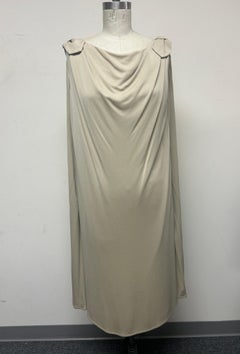 Barbara Tfank 1960s Sand Jersey Trapeze Dress Women's Silk Lined