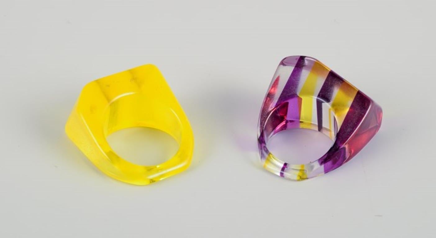French jewelry artist. Five designer rings.  1960/70s For Sale 4