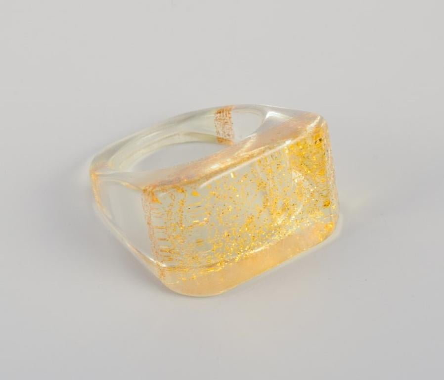 French jewelry artist. Five designer rings in plastic. 1960s/70s For Sale 3