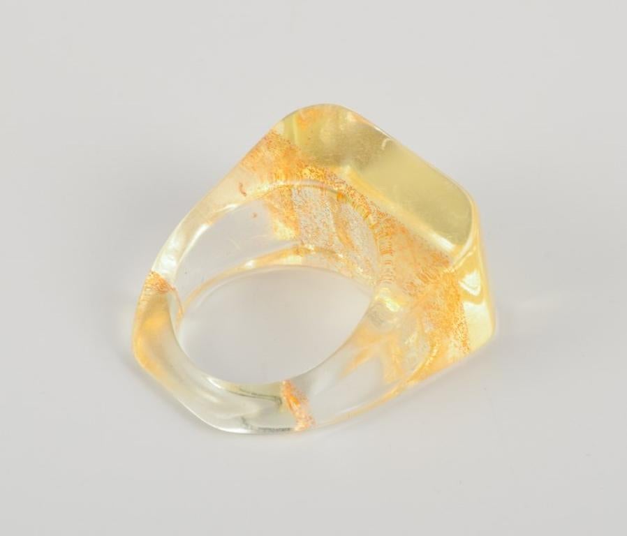 French jewelry artist. Five designer rings in plastic. 1960s/70s For Sale 4