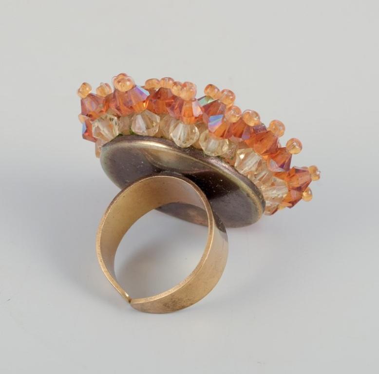 Artiste bijoutier français. Quatre anneaux design en métal et en plastique. Am designs/One. en vente 3
