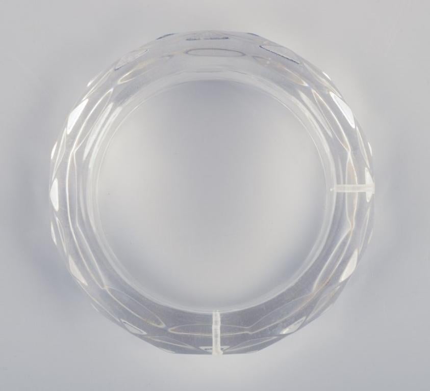 French jewelry designer. Four bracelets in clear plastic. Late 20th C. In Good Condition For Sale In bronshoj, DK