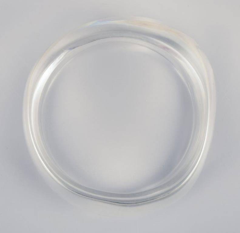 French jewelry designer. Four bracelets in clear plastic. Late 20th C. For Sale 1