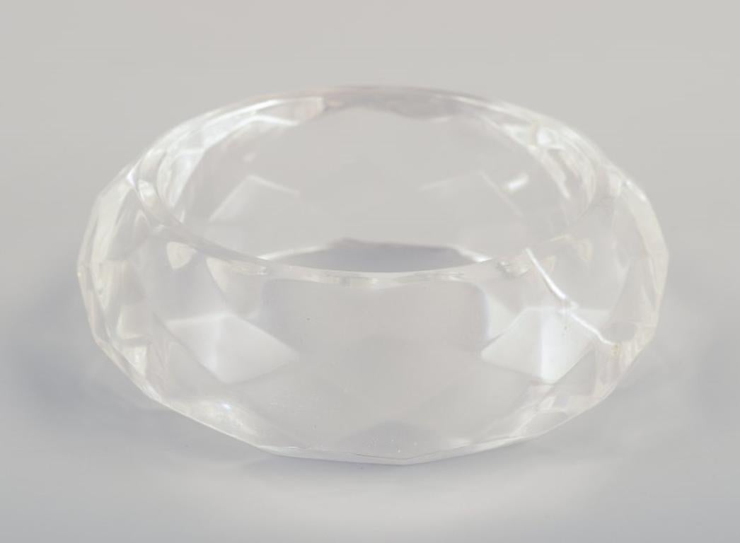 French jewelry designer. Four bracelets in clear plastic. Late 20th C. For Sale 5