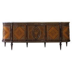 French JP Ehalt Sideboard with Marble Louis XVI Style