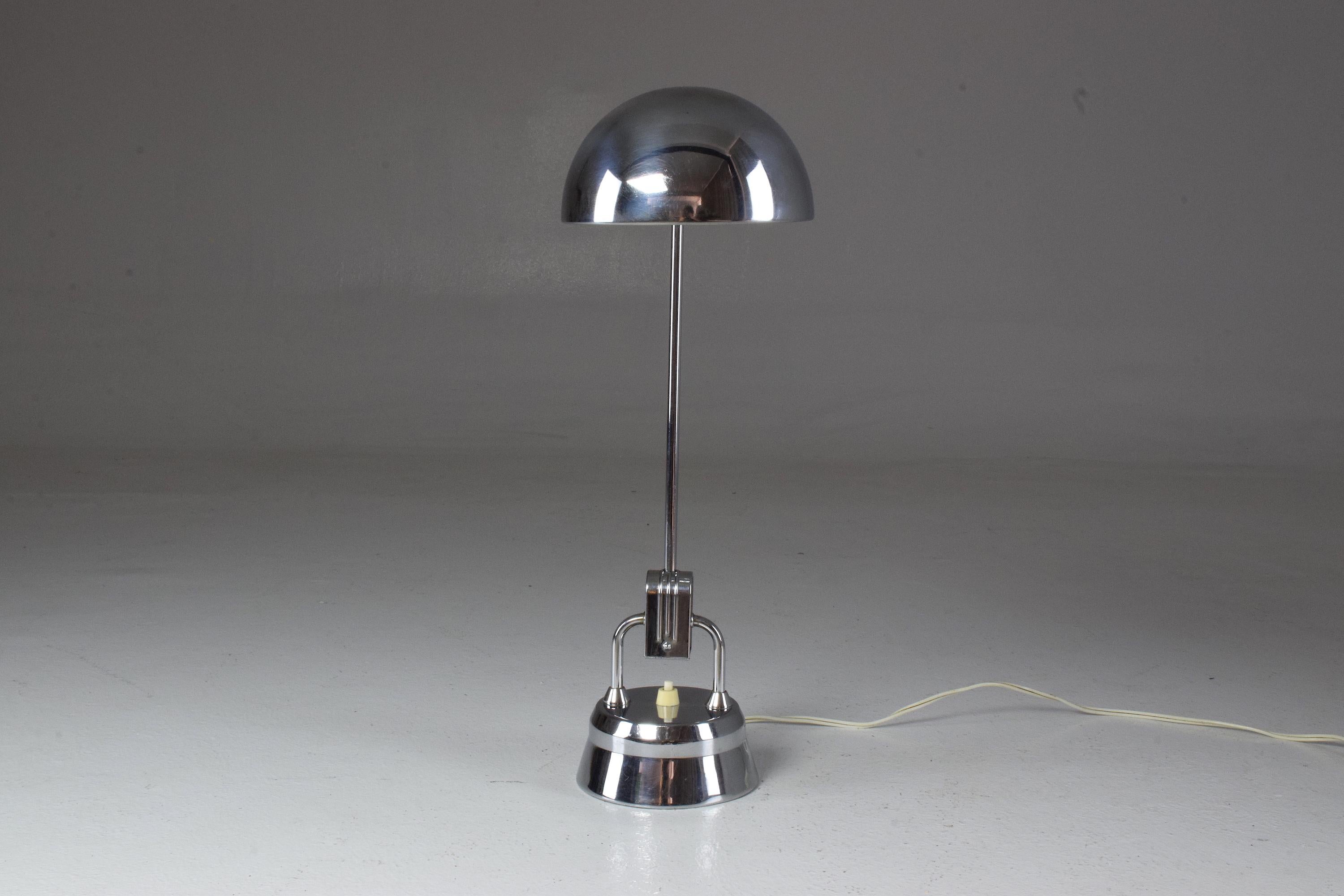 Steel French Jumo 600 Desk Lamp by Charlotte Perriand, 1940s