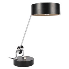 Lampe de bureau réglable JUMO modèle 750, noire et chromée, fabriquée en France, vers 1970