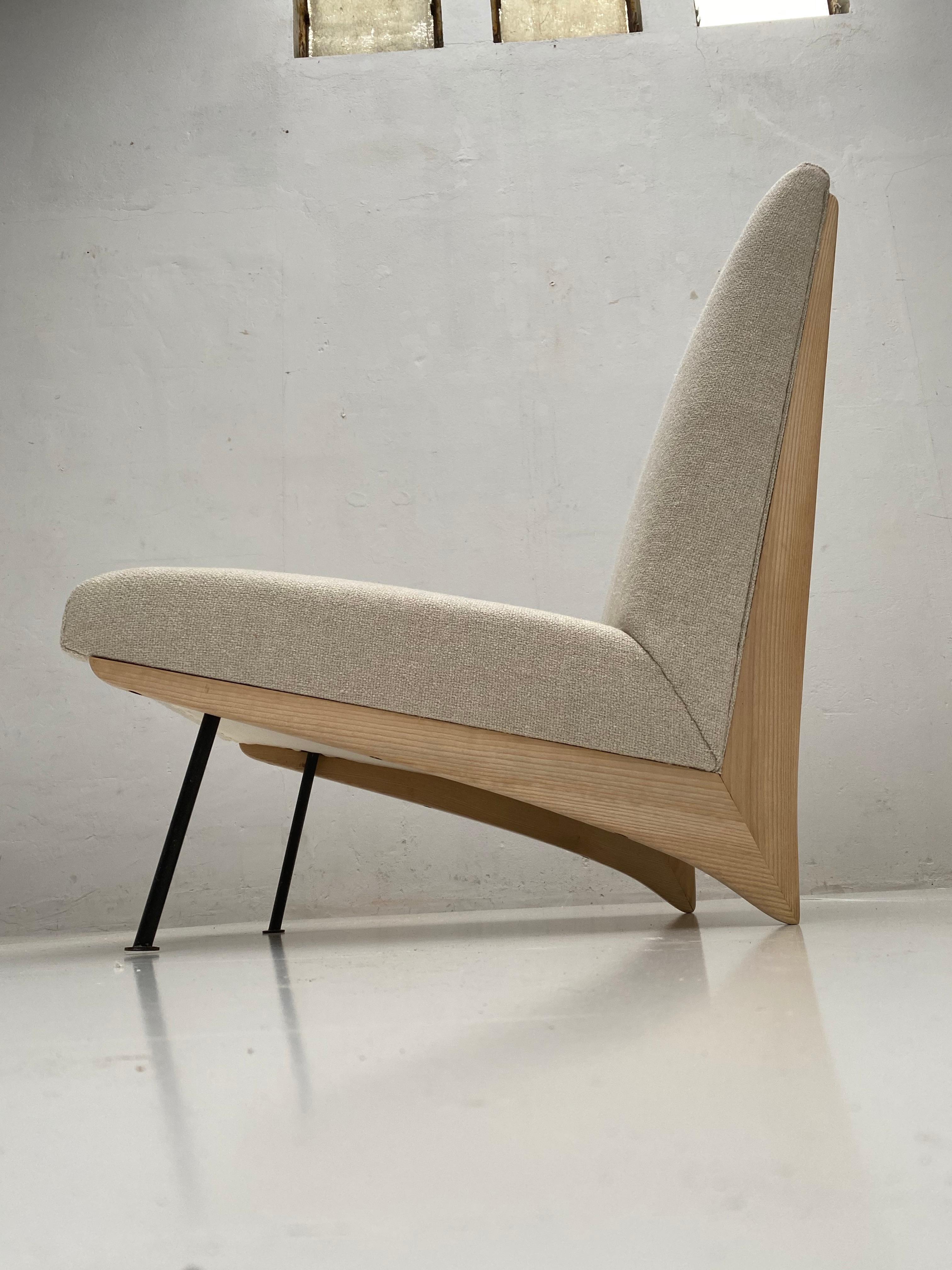 Enameled French 'Kangourou' Lounge Chair, 1950
