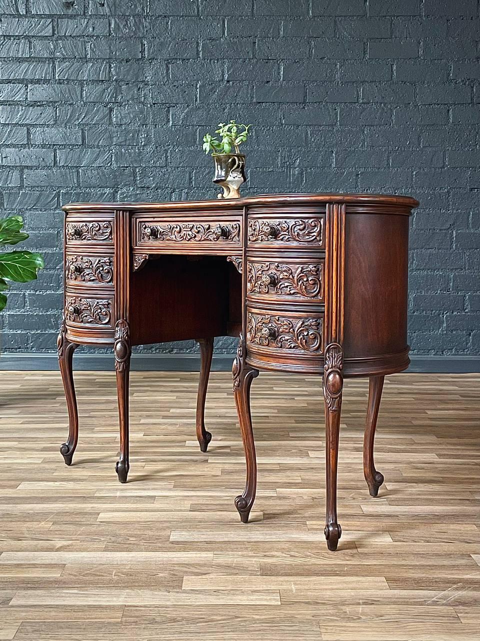 Other French Kidney Shape Carved Writing Desk