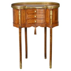 French Kidney-Shaped Side Table Louis XVI Style