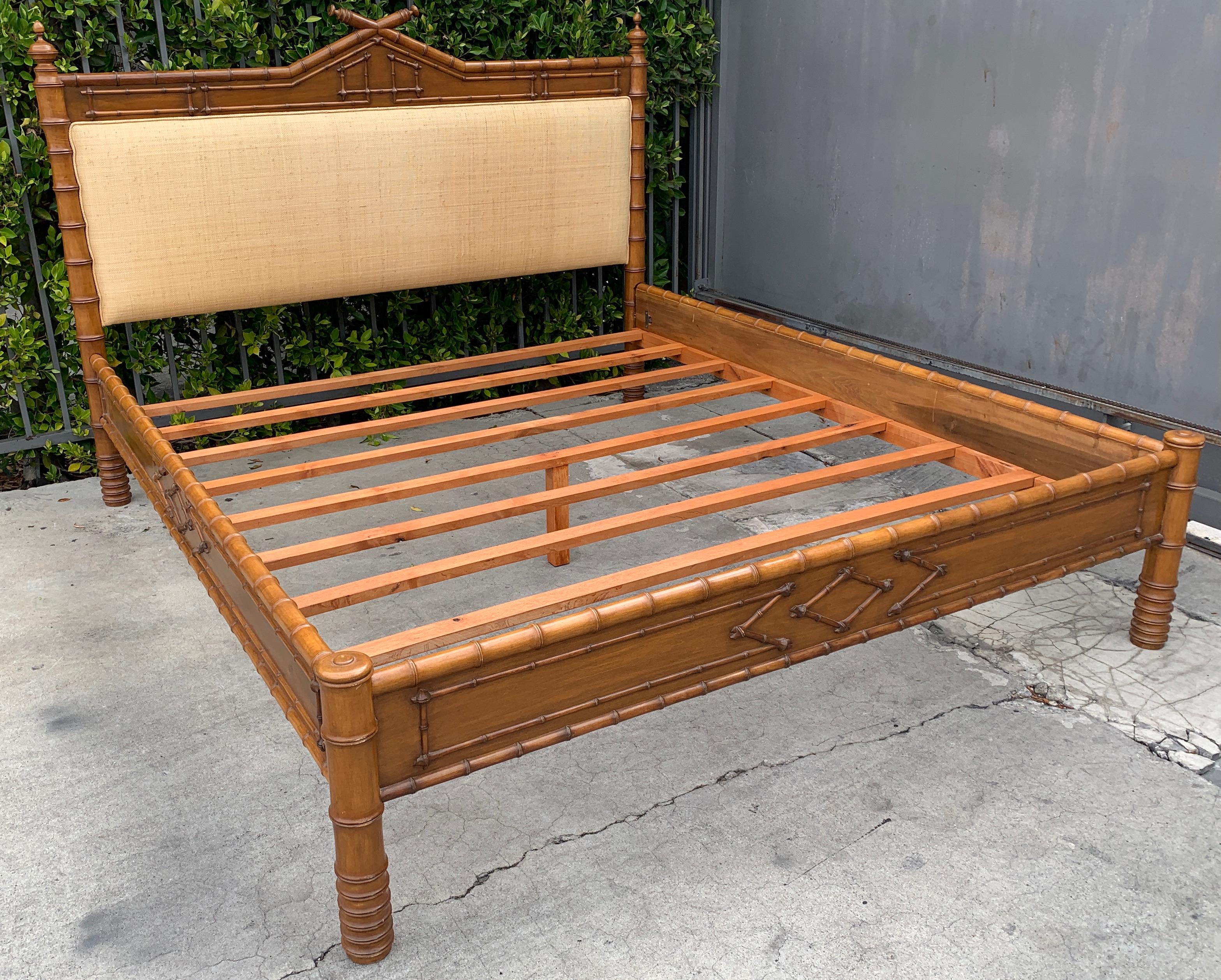 faux bamboo king bed