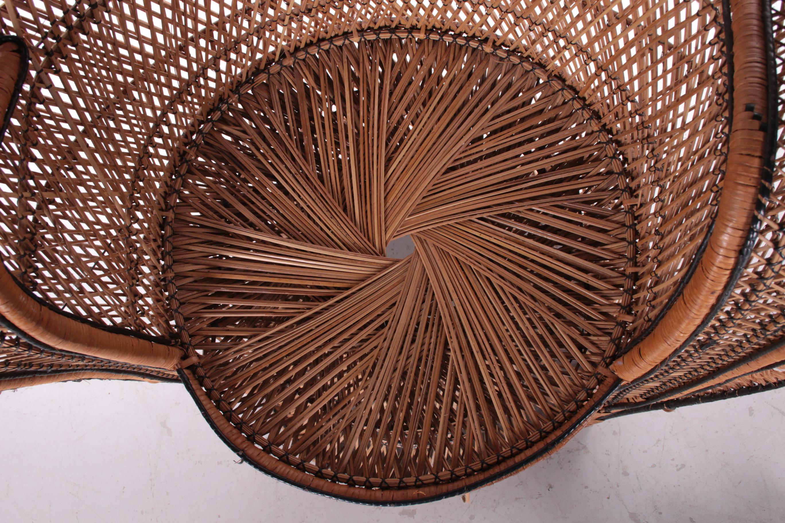 French King Sized Emmanuelle Peacock Chair, 1960s 1