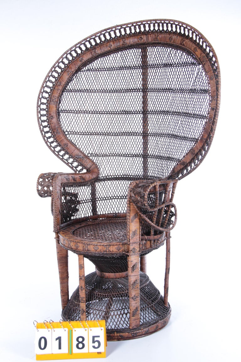 King Sized Emmanuelle Peacock Chair, at 1stDibs