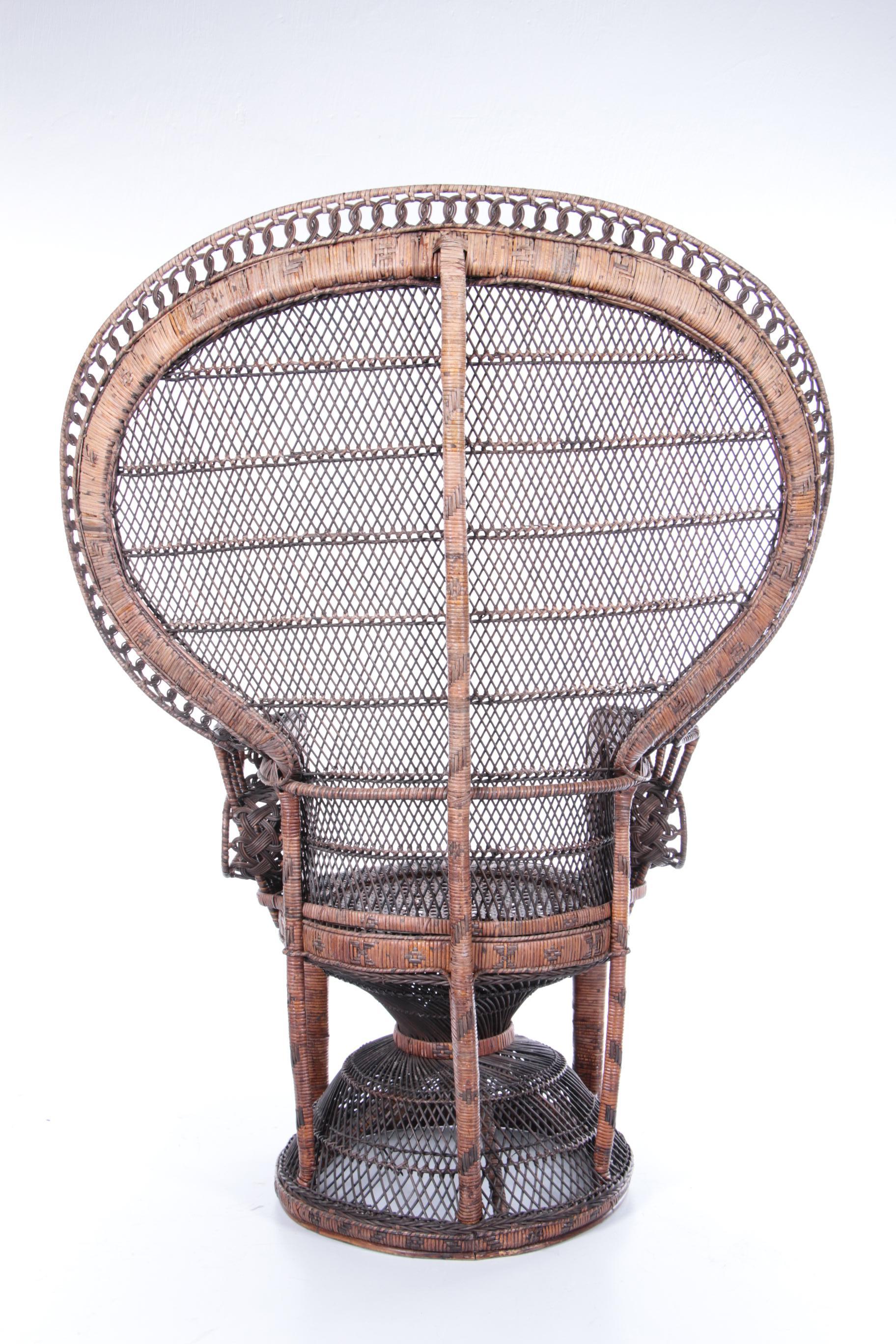 French King Sized Emmanuelle Peacock Chair, 1960s 1