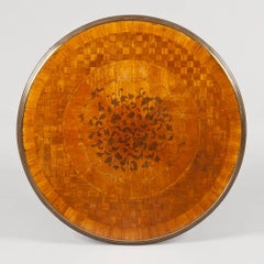 French Kingwood and Gilt Bronze Parquetry Round Side Table, 19th Century