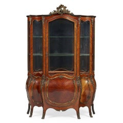 French Kingwood Bombe Display Cabinet, circa 1870