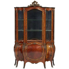 French Kingwood Bombe Display Cabinet, circa 1870