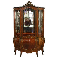 French Kingwood Bombe Display Cabinet, circa 1870
