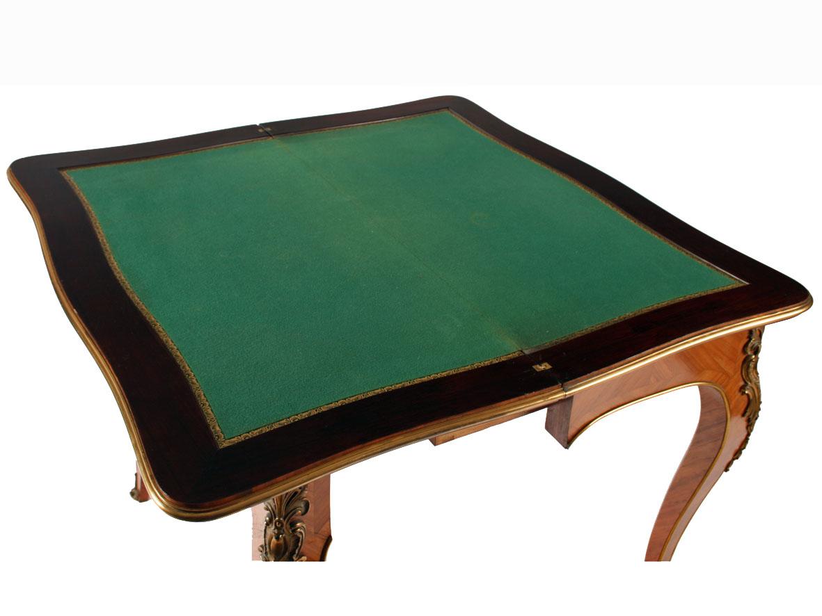 20th Century French Kingwood Card Table
