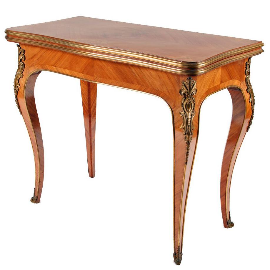 French Kingwood Card Table