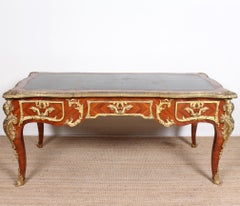 French Kingwood Gilt Mounted Bureau Plat Regence Desk