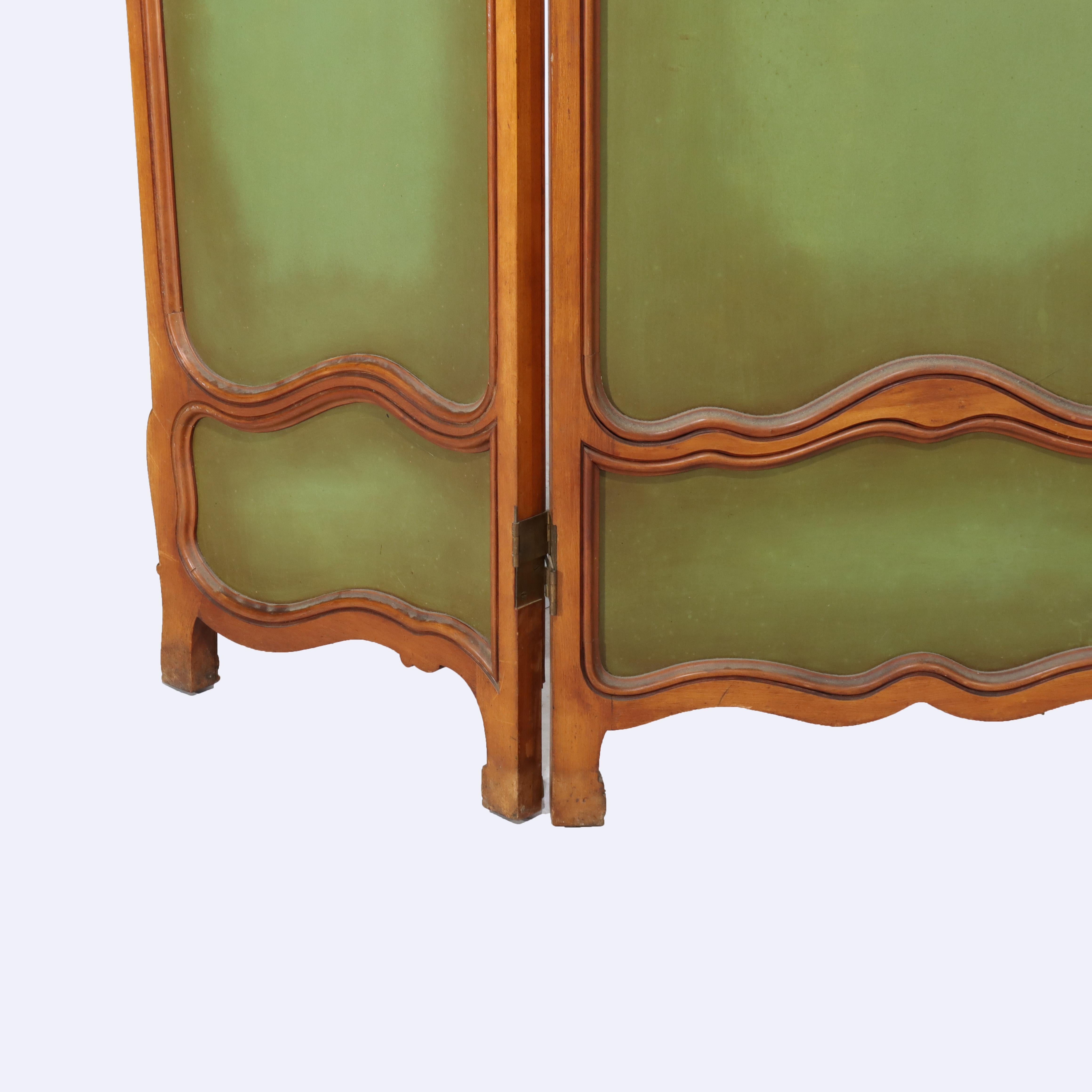 Französisches Königsholz, Mahagoni, besticktes und abgeschrägtes Glas, getäfelter Bildschirm, um 1890 im Angebot 10