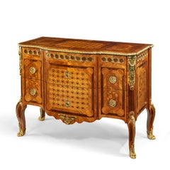 Commode en marqueterie de bois de roi français