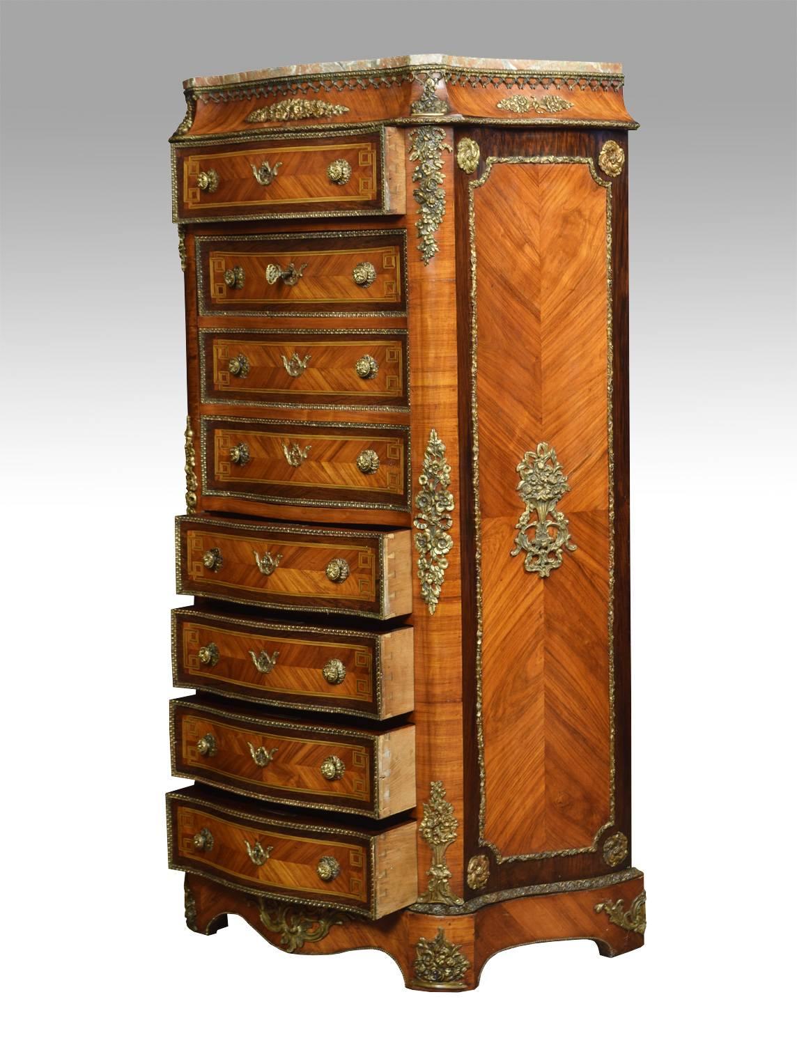 Louis XVI French Kingwood Secretaire a’ Abbattant