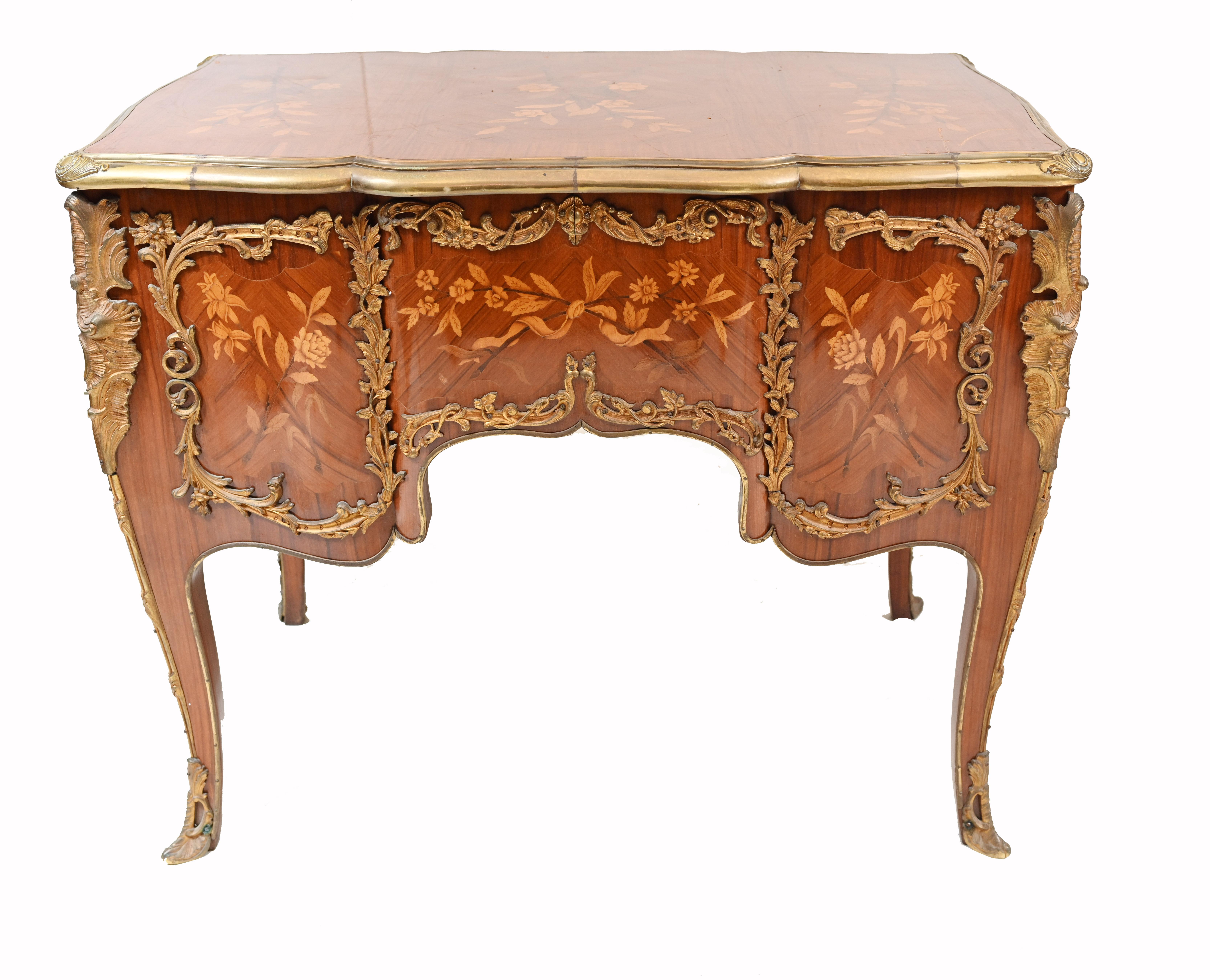 French Knee Hole Desk Empire Inlay For Sale 5
