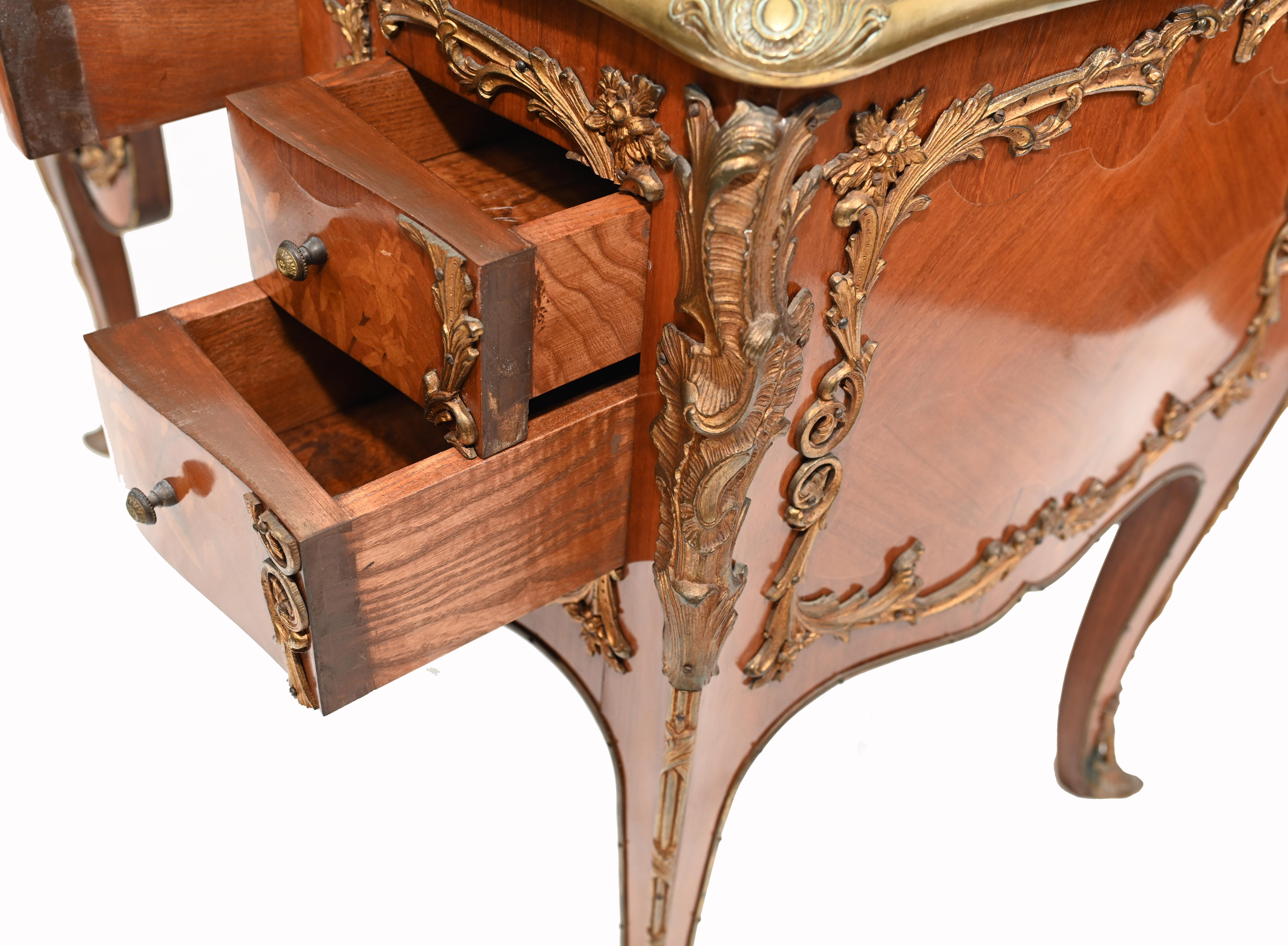 French Knee Hole Desk Empire Inlay For Sale 3