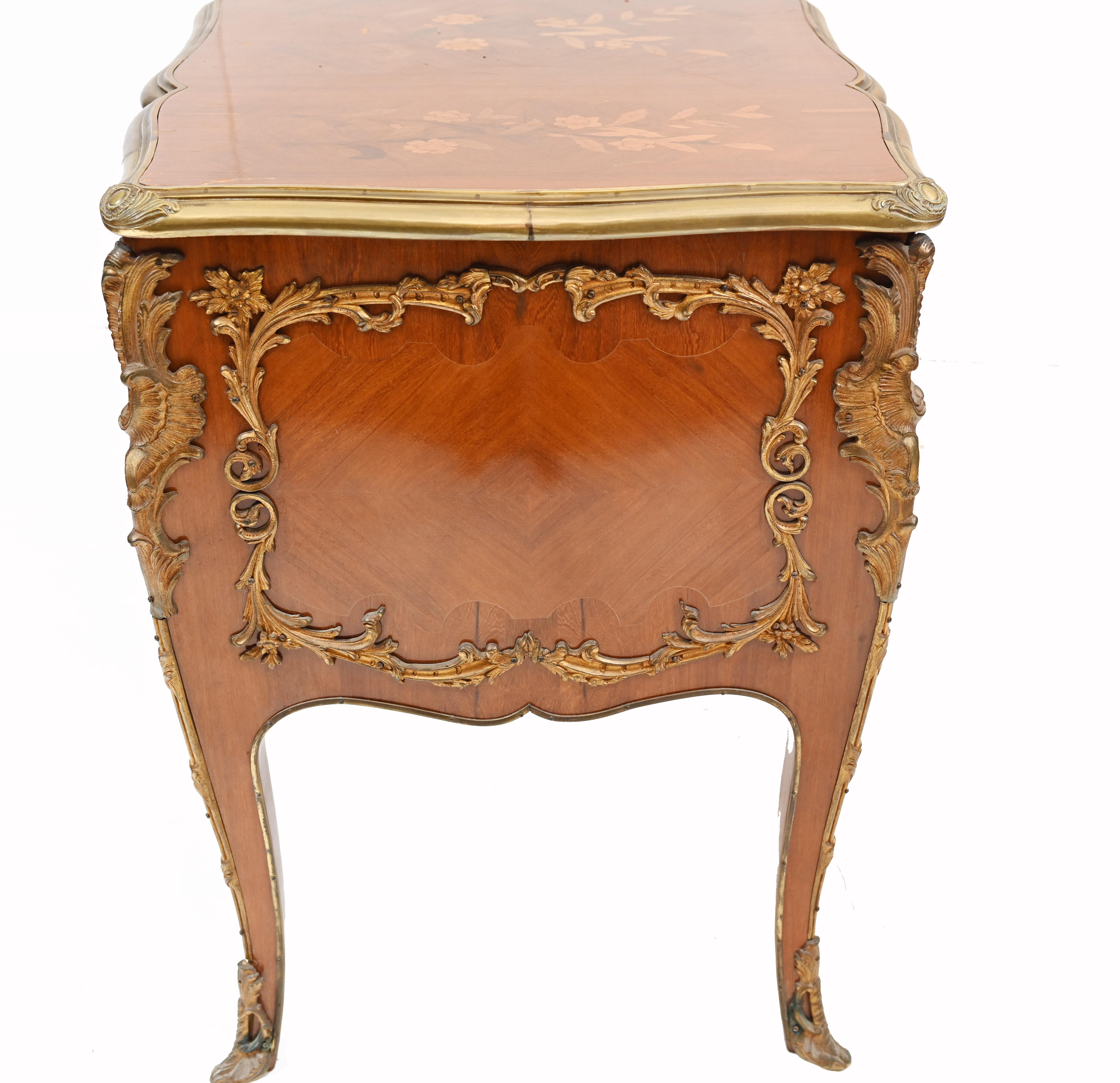 French Knee Hole Desk Empire Inlay 4