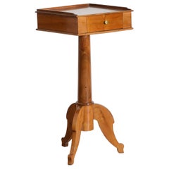 Antique French L. Philippe Walnut One Drawer Side or Work Table