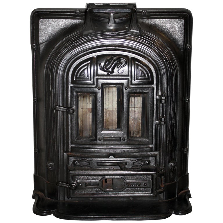 French La Salamandre Cast Iron Stove by F Chaboche and Company, circa 1920  For Sale at 1stDibs