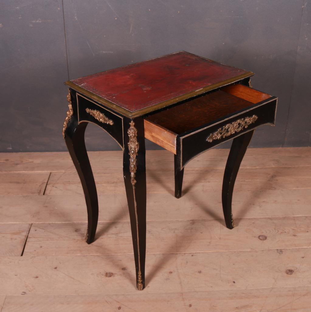 French Lacquer and Gilt Lamp Table In Good Condition In Leamington Spa, Warwickshire