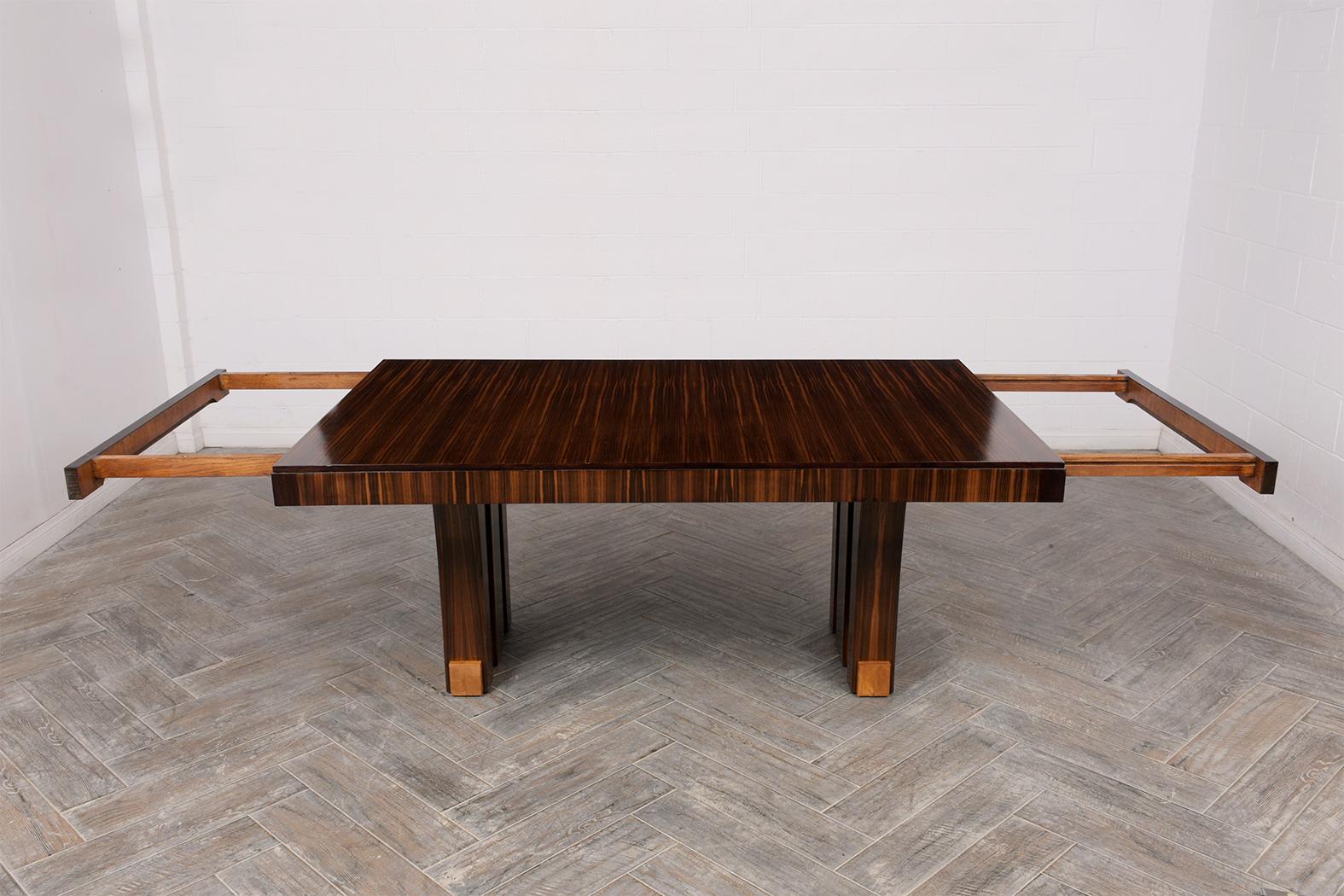 Macassar Dining Table In Good Condition In Los Angeles, CA