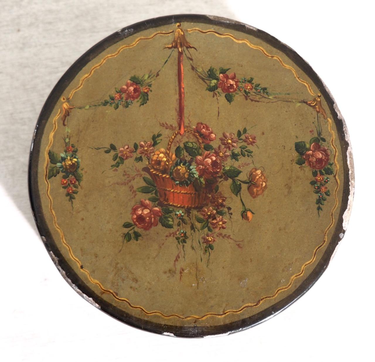 Wood French Lacquer Box, circa 1780 For Sale