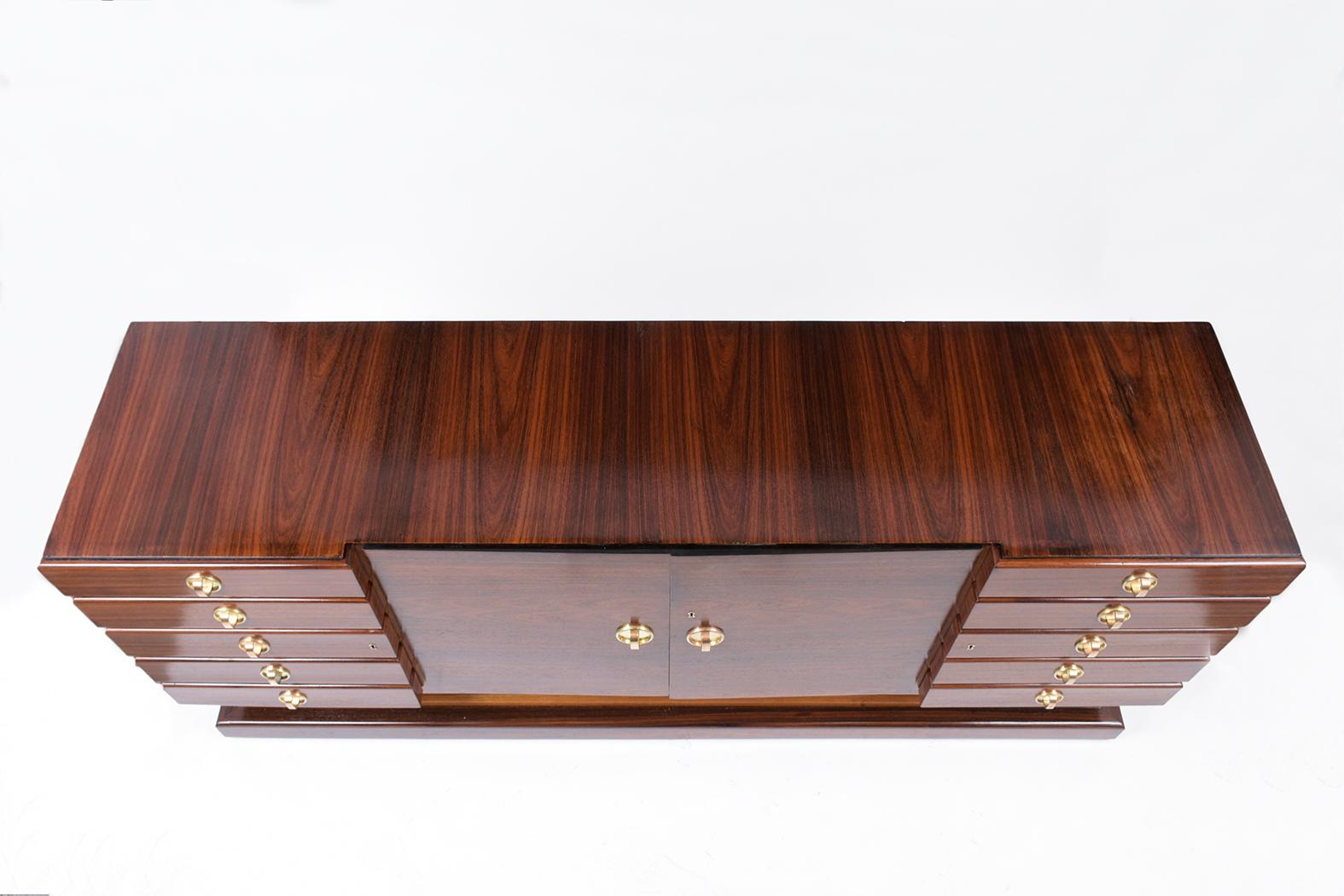 Hand-Crafted French Lacquered Art Deco Buffet