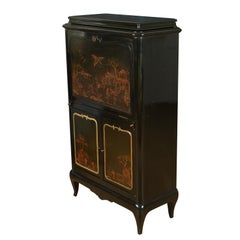 French Lacquered Chinoiserie Secretary